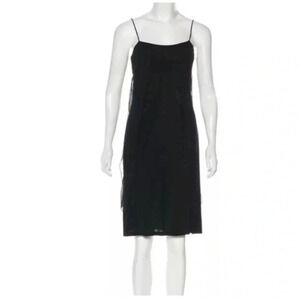Woman DVF DIANE VON FURSTENBERG Black Libra Sleeveless Mini Dress Sz 2 EUC